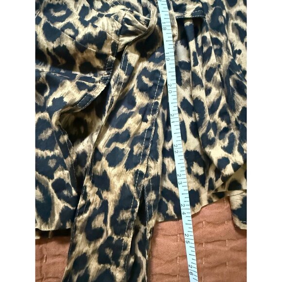 Jones New York Leopard Print Wrap Collared Shirt Small - Picture 6 of 10